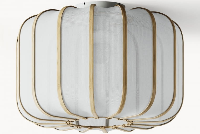 Lampa Salma, tkanina, bambus, rattan, śr. 40 cm, 579,90 zł, westwing.pl