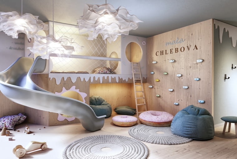 Chlebova Apartamenty w Gdańsku - bawialnia. Proj. Roark Studio Chlebova Apartamenty w Gdańsku - bawialnia. Proj. Roark Studio