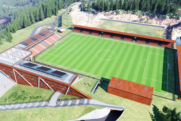 Wielofunkcyjny Stadion Biathlonowy na Kubalonce. Proj. Pracownia Reżyserii Architektury Archigeum sp.z o.o Wielofunkcyjny Stadion Biathlonowy na Kubalonce. Proj. Pracownia Reżyserii Architektury Archigeum sp.z o.o