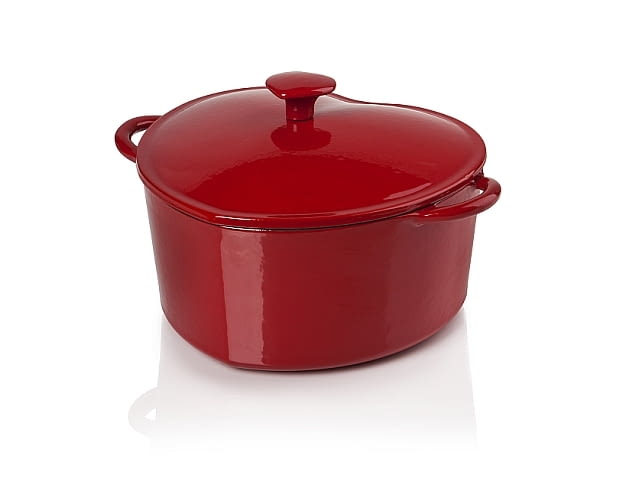 DUKA: garnek żeliwny w kształcie serca (2,5 l). Cena: 299 zł. garnek żeliwny, garnek