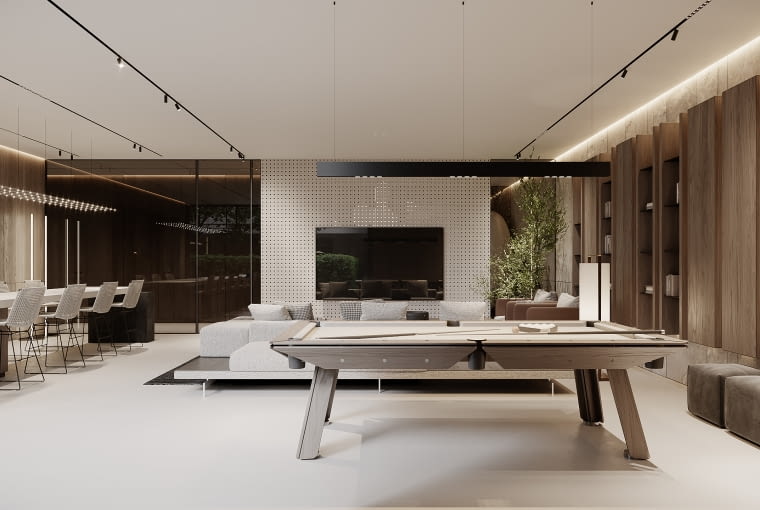 MONUMENT - nowa inwestycja NOHO w Krakowie. Pokój klubowy