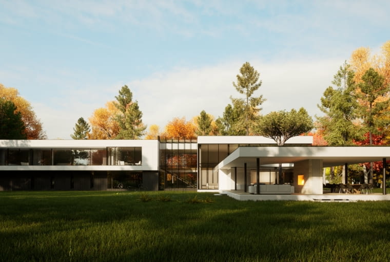 Rezydencja Horyzontalna. Proj. Exterio