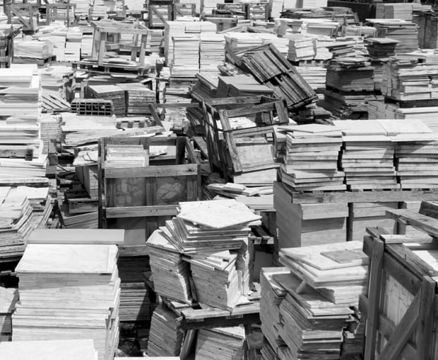 Skład marmurowych odpadów