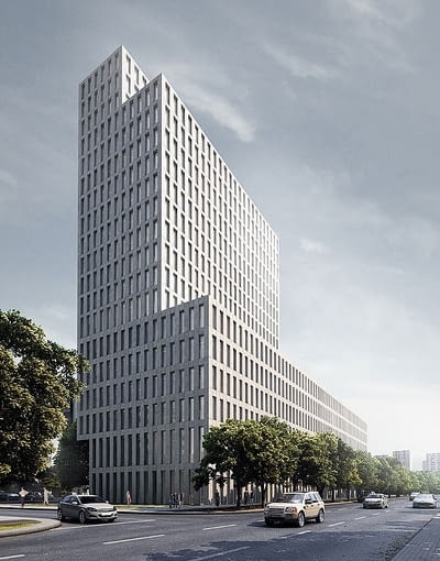 Nowy biurowiec Transportowego Dozoru Technicznego na warszawskim Mokotowie, proj. JEMS Architekci Nowy biurowiec Transportowego Dozoru Technicznego na warszawskim Mokotowie, proj. JEMS Architekci