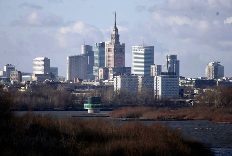 Centrum Warszawy widziane z mostu Siekierkowskiego 14.01.2007 WARSZAWA PALC KULTURY I NAUKI WIDOK Z MOST SIEKIERKOWSKI FOT. ROBERT KOWALEWSKI / AGENCJA GAZETA PANORAMA WARSZAWY ZDJĘCIE DO WKŁADKI: DLOWA strony lokalne GW - WarszawaGazeta_Stoleczna