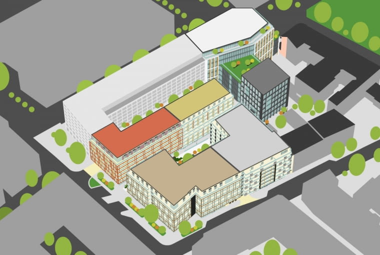 Nowy zespół biurowy w centrum Lublina. Proj. MTA Architekci