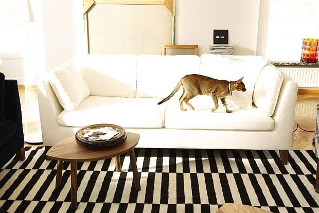 Sofa trzyosobowa z kolekcji Stockholm IKEA. Cena: 2999 zł. IKEA, IKEA STOCKHOLM, nowa kolekcja IKEA, meble IKEA