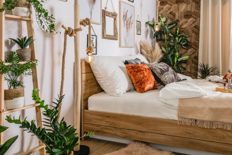 Sypialnia scandi boho Sypialnia scandi boho
