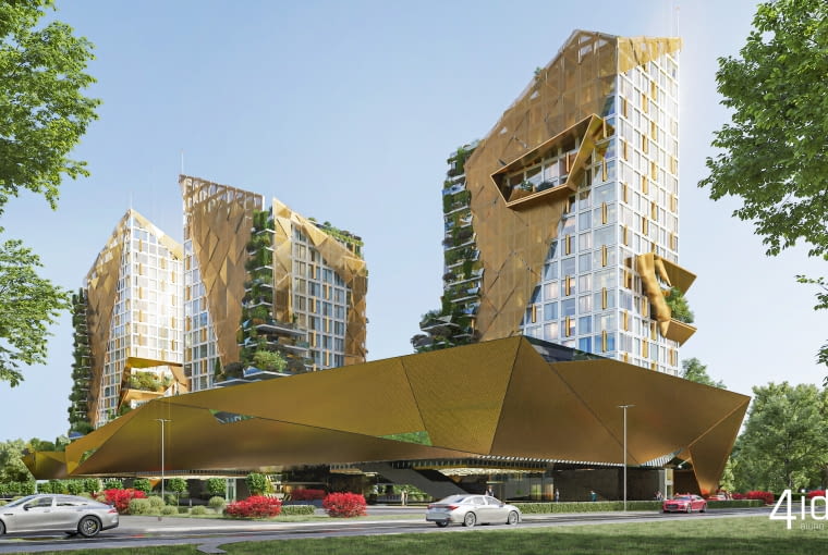 Planowane wieżowce przy ul. Skrajnej w Kielcach. Proj. 4idea