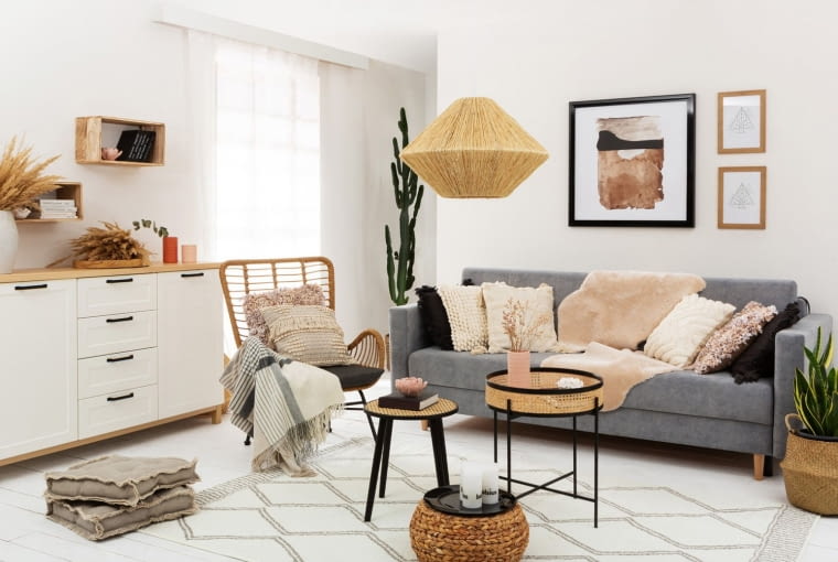 Aranżacja w stylu boho wnętrza w stylu boho