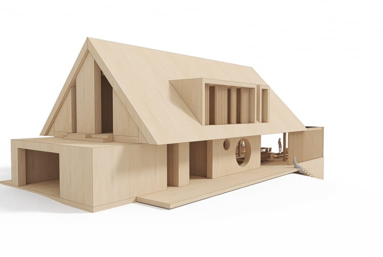 Dom Słowiański - model. Proj. BXB studio