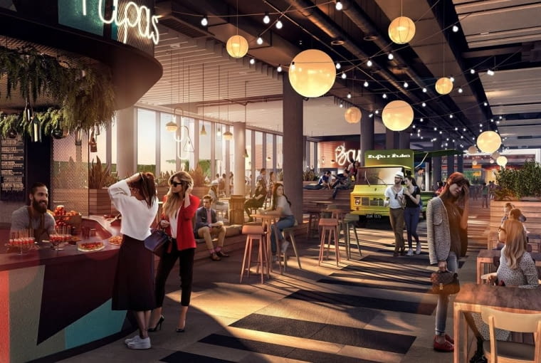 Galeria Młociny w Warszawie. Strefa gastronomiczna to projekt Broadway Malyan Galeria Młociny w Warszawie. Strefa gastronomiczna to projekt Broadway Malyan