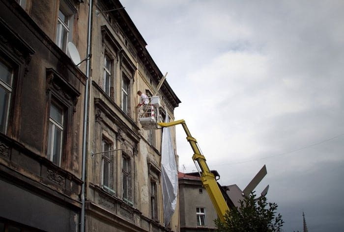 Konstrukcja oddychającej elewacji w Katowicach Konstrukcja oddychającej elewacji w Katowicach