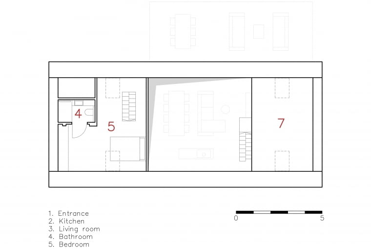 Kownatki Lake House - plan pierwszego piętra