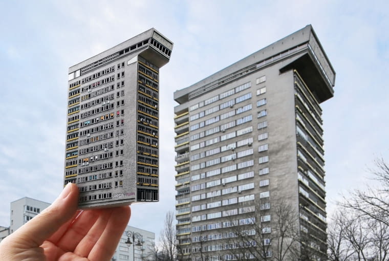 Złożony model wieżowca Smolna 8 w Warszawie (Brutal Poland, Zupagrafika) Złożony model wieżowca Smolna 8 w Warszawie (Brutal Poland, Zupagrafika)