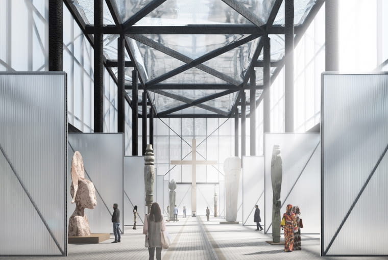 Pawilon przed Notre-Dame. Proj. Gensler.