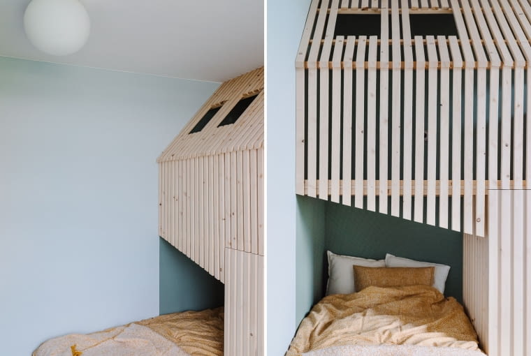 'Domek' zapewnia przestrzeń do przechowywania i do zabawy.