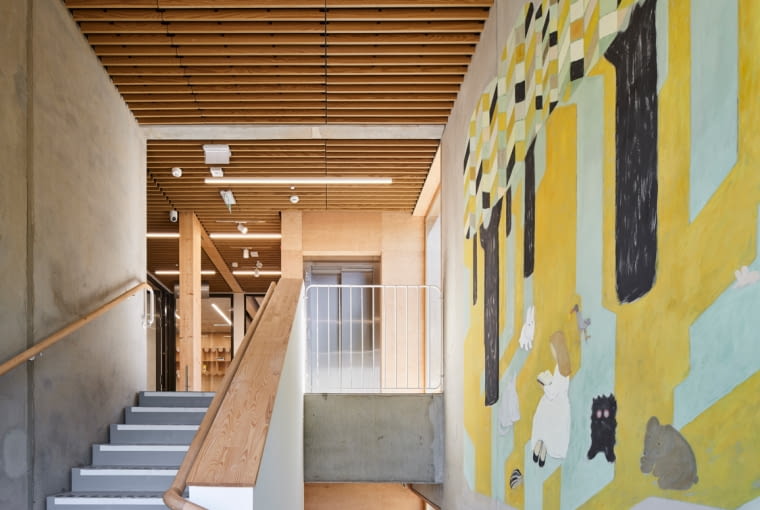 Biblioteka na warszawskiej Białołęce, przy ulicy Kłosowej 6A. Proj. AMBIENT