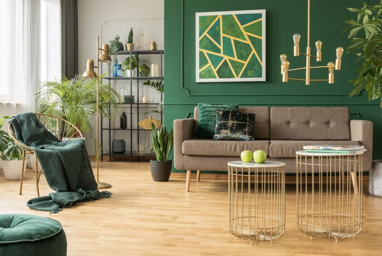 Złote dodatki do salonu Złote dodatki do salonu