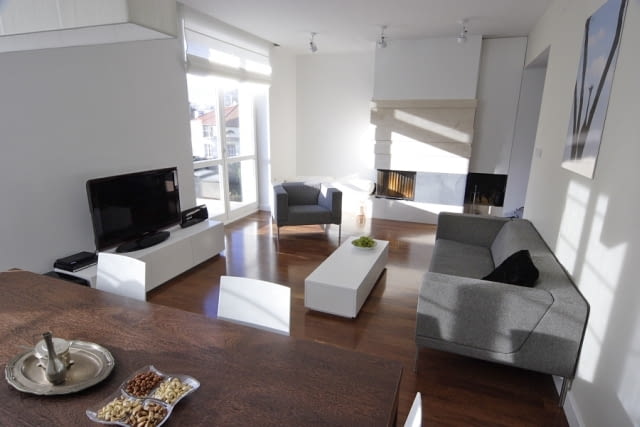 Wnętrza apartamentu - salon Wnętrza apartamentu - salon
