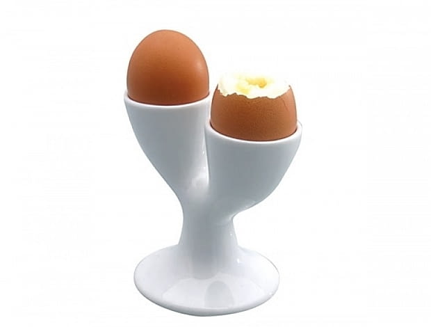 Podwójny porcelanowy kieliszek do jajek od Kitchen Craft kupisz w sklepie redonion.pl za 27,99 zł. kieliszki do jajek, kieliszki na jajka, w czym podać jajka, podstawki do jajek