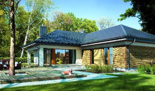 Elewacja ogrodowa "Domu na emeryturę"