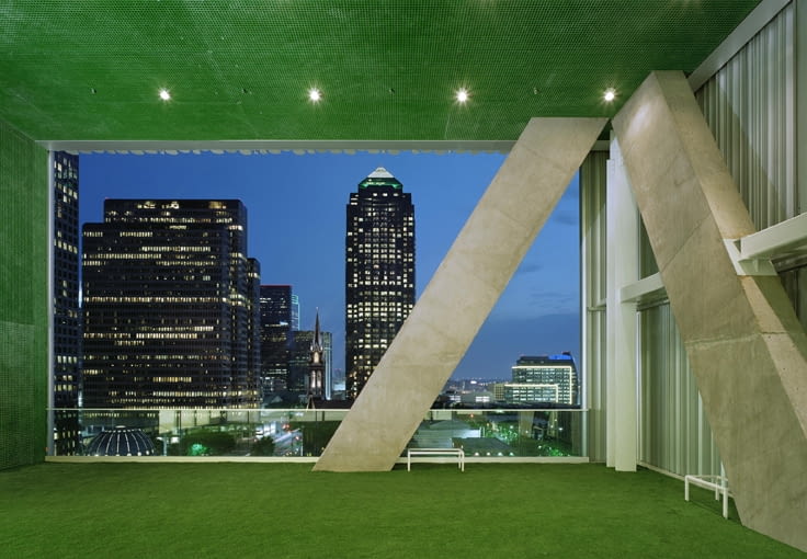 Wyly Theater - widok z tarasu. rex, teatr, rem koolhaas, oma, usa, Wyly Theater , dallas, The Dee and Charles Wyly Theater