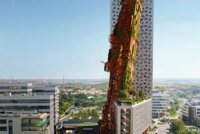 Top Tower w Pradze. Proj. Black n' Arch i David Černý Top Tower w Pradze. Proj. Black n' Arch i David Černý