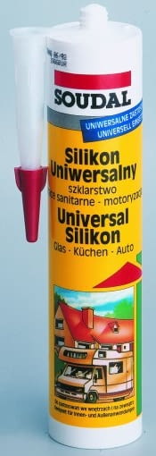 Silikon Uniwersalny SOUDAL kwaśny -60/+200°C Cena: 10 zł/310 ml