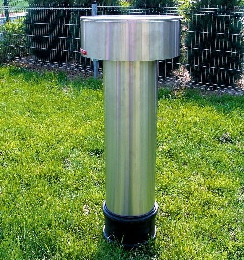 Gotowa czerpnia ogrodowa - estetyczny komin z nierdzewnej stali czerpnia ogrodowa,wentylacja