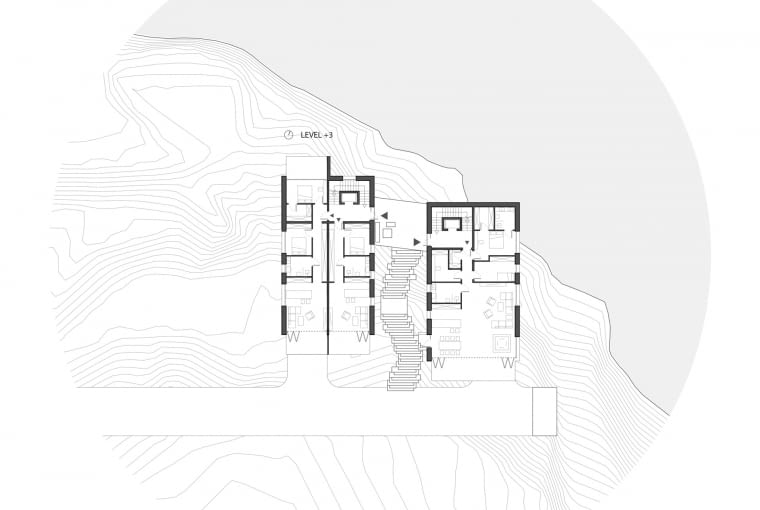 Apartamentce w miasteczku Orebić. Proj. BXB studio