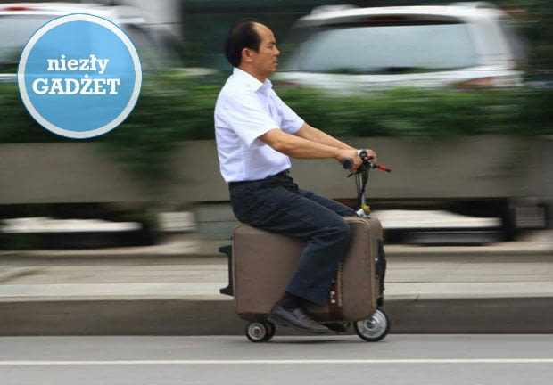 skuter z walizką, lekki skuter, miniaturowy skuter, bezpieczny skuter, nowoczesny skuter