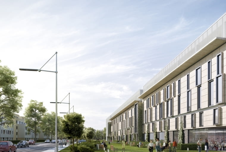 Elewacja od strony ul. Uprawnej