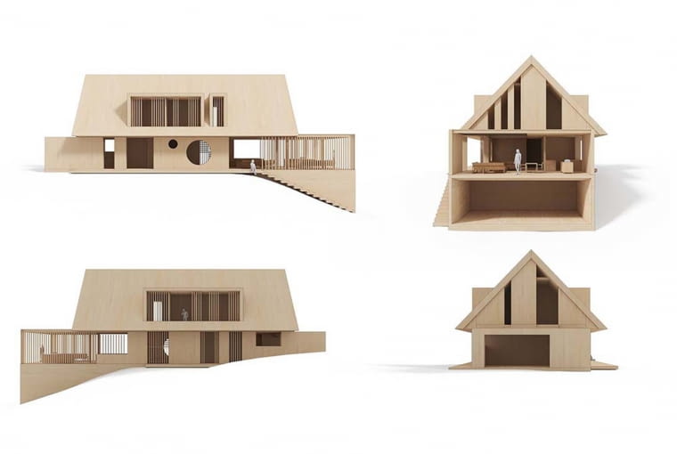 Dom Słowiański - model. Proj. BXB studio