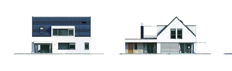 Elewacje 'NEO' : frontowa, boczna, ogrodowa, boczna