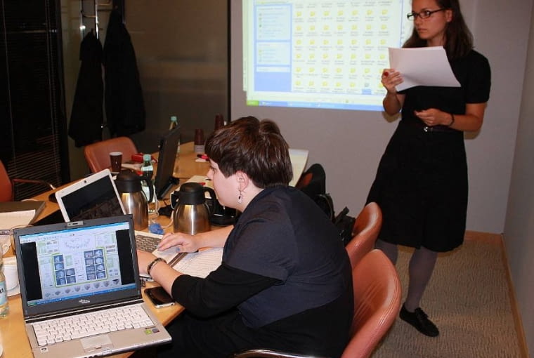 Posiedzenie jury Antykatalogowca: Maria Peltz Orlińska z Gazeta.pl oraz redaktor prowadząca BRYŁY Agnieszka Rumińska Posiedzenie jury Antykatalogowca: Maria Peltz Orlińska z Gazeta.pl oraz redaktor prowadząca BRYŁY Agnieszka Rumińska