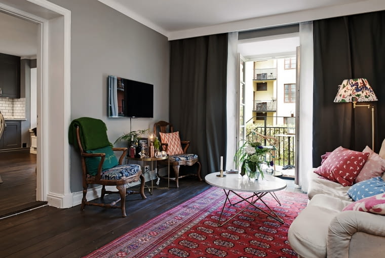 Mieszkanie w Goteborgu. Salon. mieszkanie, salon, mieszkanie w skandynawskim stylu, nowoczesne mieszkanie