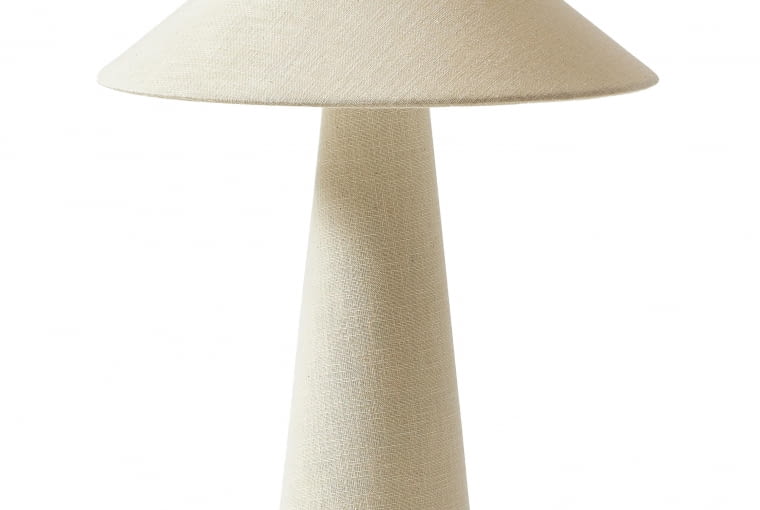 Lampa stołowa z lnu Ilena, 659,90 zł, Westwing Collection, Westwing.pl