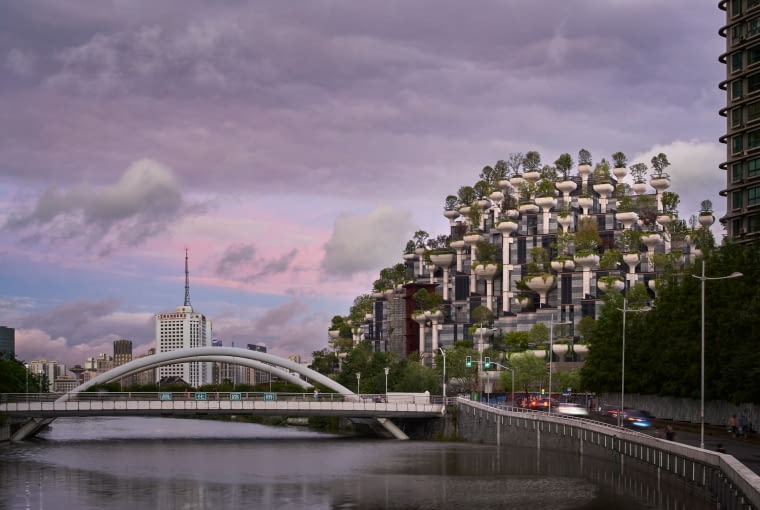 1000 Drzew w Szanghaju. Proj. Heatherwick Studio