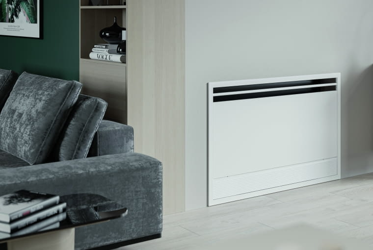 W układzie hybrydowym   z klimakonwektorami możliwe  jest chłodzenie domu podczas  letnich upałów