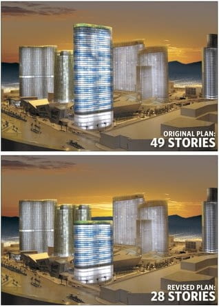 Harmon Hotel przed i po zmianach norman foster, harmon hotel, las vegas, hotel, architektura