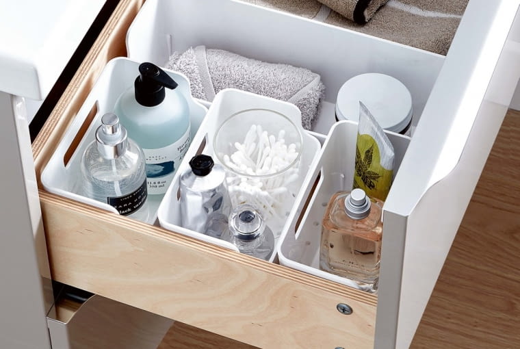 Pojemniki do szafki z serii PRAA, tworzywo sztuczne, 31 x 11 cm, wys. 10 cm, 9,98 zł, Castorama