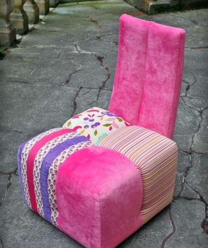 pufy, salon, wnetrza, etno