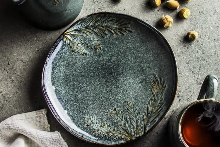 Talerz deserowy ceramiczny PINE FOREST 21