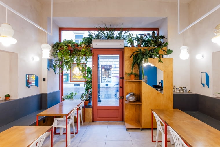 Bistro Rangji w Krakowie. Proj. Miastopracownia Bistro Rangji w Krakowie. Proj. Miastopracownia