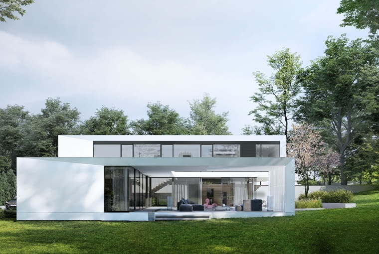 Dom z Flamingiem. Proj. STOPROCENT Architekci