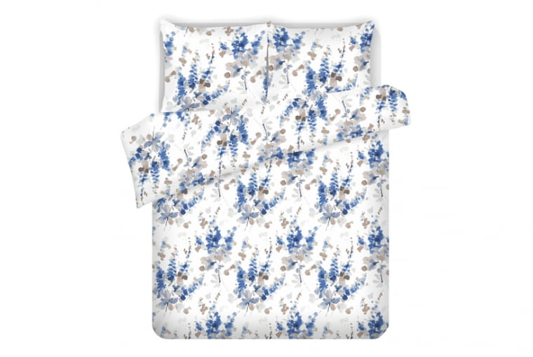 Komplet pościeli FLORIT niebieskie kwiaty 160x200 cm 99,90zł