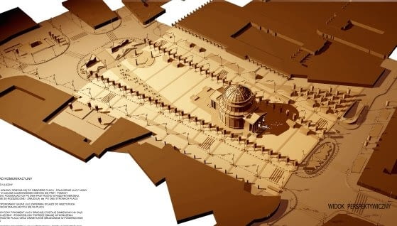 Koncepcja Janusza Klikowicza - I nagroda plac trzech krzyży, warszawa, projekt, debata, klikowicz