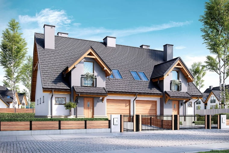 Sambor G1 (bliźniak) z użytkowym poddaszem Sambor G1 (bliźniak) z użytkowym poddaszem