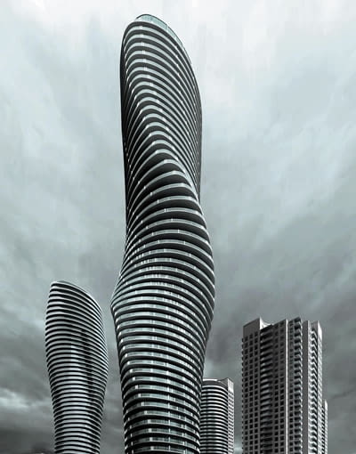 The Absolute Towers mad architects, kanada, wieżowiec, wieżowce